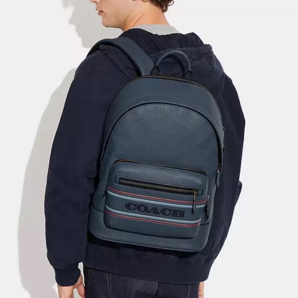 NWT Coach West Backpack with Coach Sttipe. - Picture 3 of 8